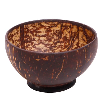 Coconut Shell Bowl for Salad, Smoothies, Soups Cereals & Ice Cream (Small)