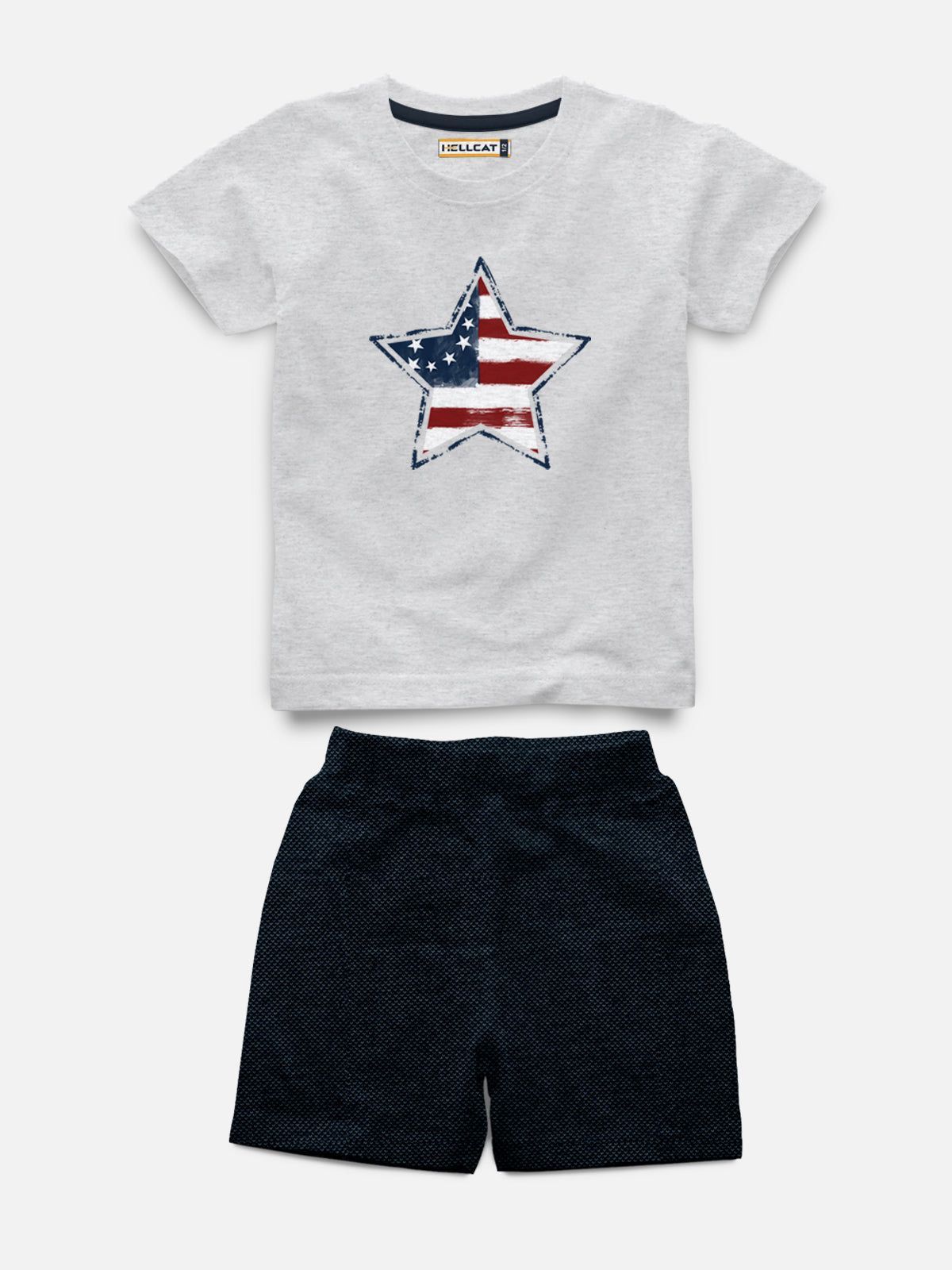 Half Sleeve Printed T-shirt with Comfy Solid Shorts for Infants & Girls - Pack of 2 (1 T-shirt & 1 short)