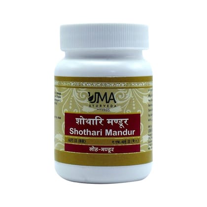 Uma Ayurveda Shothari Mandur 80 Tab Useful in Bone, Joint and Muscle Care Deficiencies, Swelling, Anemia