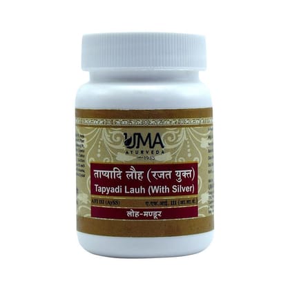 Uma Ayurveda Tapyadi Lauha (With Silver) 40 Tab Useful in Deficiencies Anemia, Liver Disorder