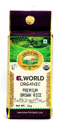 ELWORLD AGRO & ORGANIC FOOD PRODUCTS Traditional Brown Basmati Rice (1 Kg)