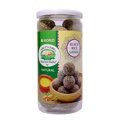 ELWORLD AGRO & ORGANIC FOOD PRODUCTS Black Rice Ladoo 600 Gram