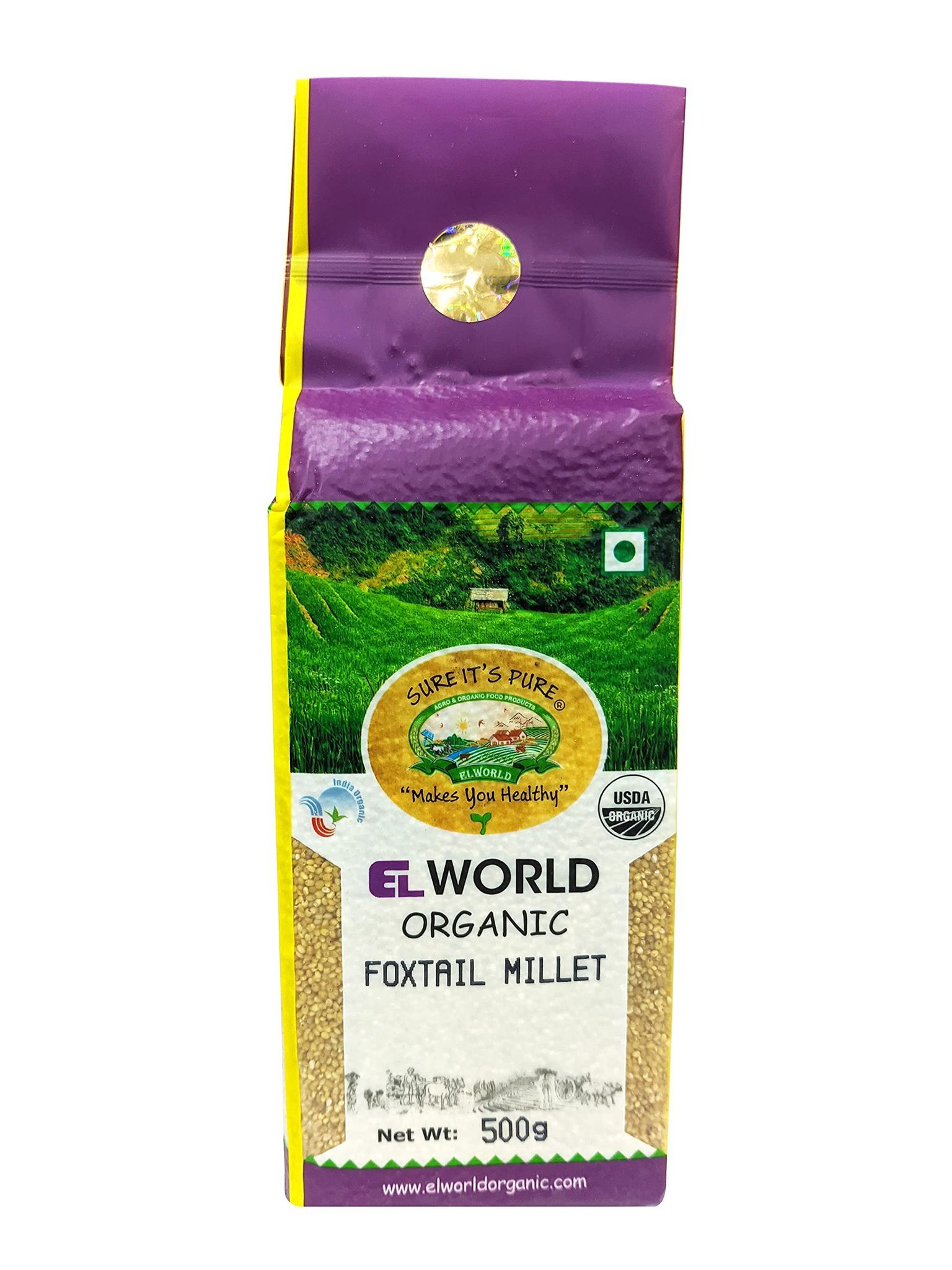 Elworld Agro & Organic Food Products Foxtail Millet Premuim Superfood Rich in Calcium 5kg (500g Each)