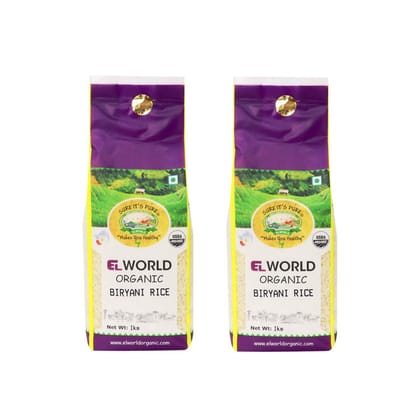 ELWORLD AGRO & ORGANIC FOOD PRODUCTS Biryani Rice 1 Kilogram (Pack of 2)