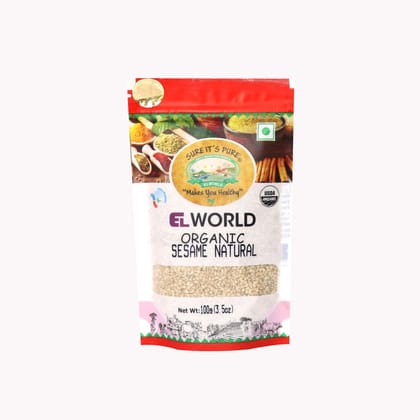 ELWORLD AGRO & ORGANIC FOOD PRODUCTS Sesame/Til White Seeds, 100 Gm (Pack Of 10)