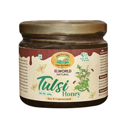 ELWORLD AGRO & ORGANIC FOOD PRODUCTS Natural Tulsi Honey- 400 Grm