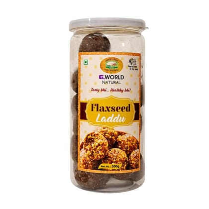 ELworld Agro & Organic Food Products Flaxseed Ladoo 500 GM