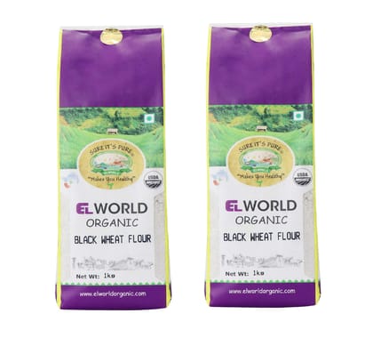 ELWORLD AGRO & ORGANIC FOOD PRODUCTS Black Wheat Flour, 1Kg (Pack of 2)