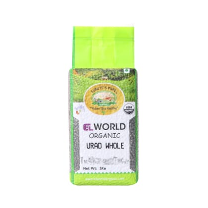 Elworld Agro & Organic Food Products Urad Kali Whole (1 Kg)