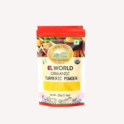 ELWORLD AGRO & ORGANIC FOOD PRODUCTS Turmeric/Haldi Powder 1Kg (100 G Pack of 10)