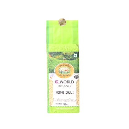 Elworld Agro & Organic Food Products Moong Dhuli/Split Washed - 450 Grams (Pack of 4)