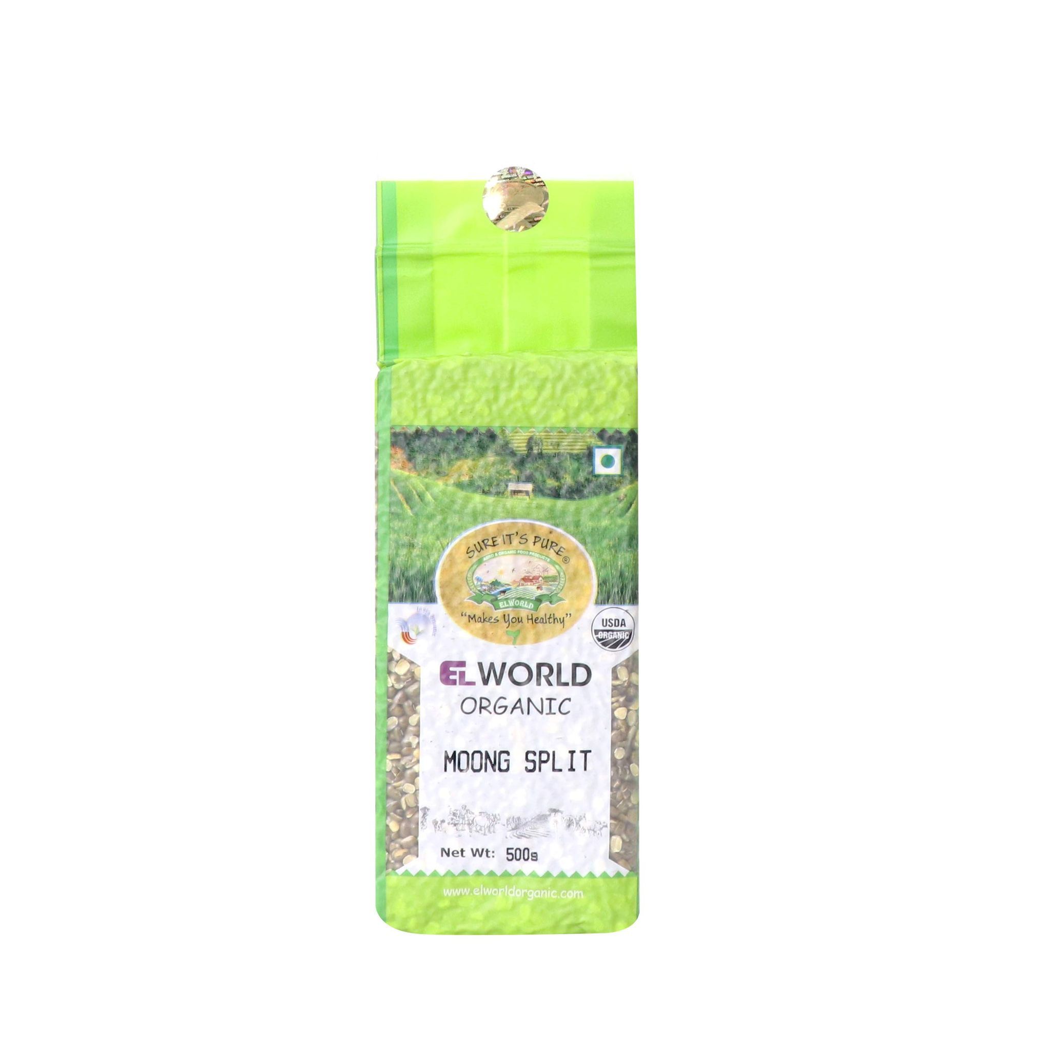 ELWORLD AGRO & ORGANIC FOOD PRODUCTS Moong Dal Split/Green Gram Split - 500gm (Pack of 5)