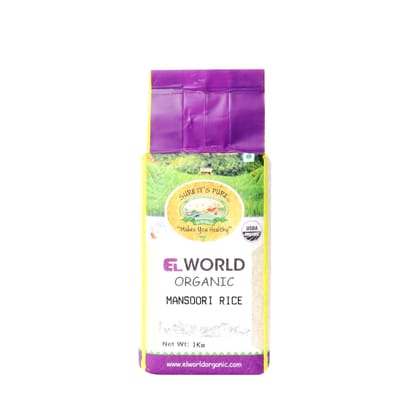 ELWORLD AGRO & ORGANIC FOOD PRODUCTS Sona Masoori Rice- 1 Kg (Pack of 10)