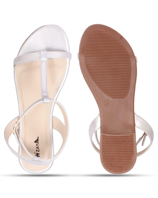 LILIANA Anika-1 Flat Sandals ANIKA-1/WHITE - Shiekh