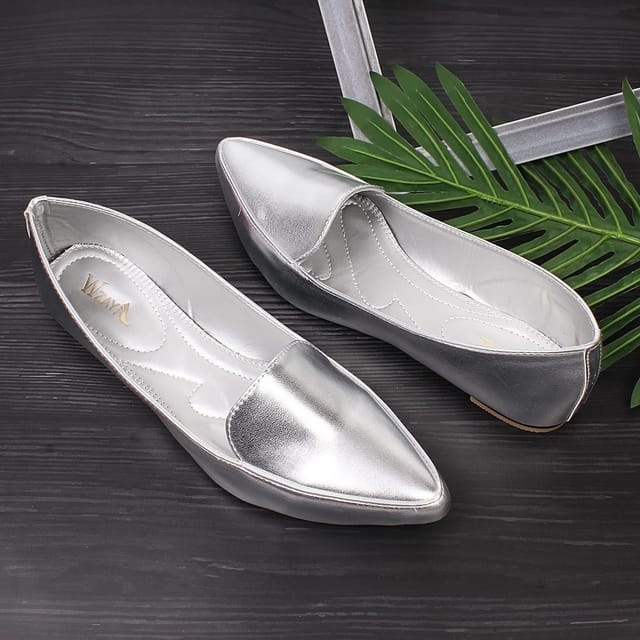 Silver best sale ballet shoes