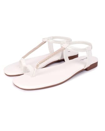 Buy White Flat Sandals for Women by Carlton London Online | Ajio.com