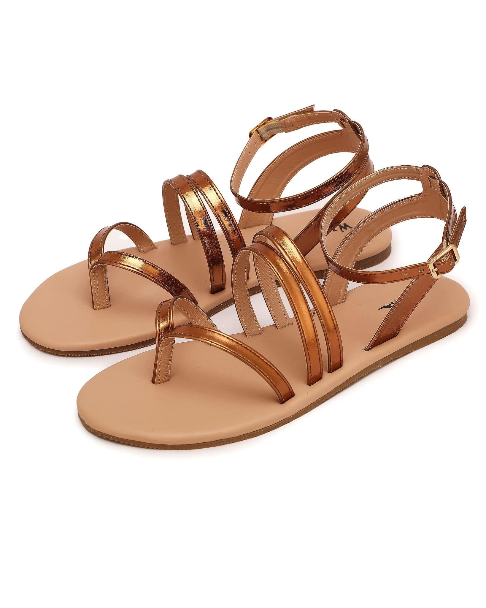 WOMEN'S Flat H-Band Slide Sandals Brown in 2023 | Brown sandals, Womens  flats, Flat shoes women