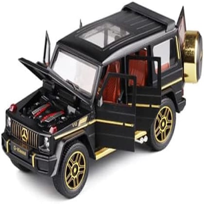 KTRS ENTERPRISE 1:24 Large G63 Buggy Pull Back Car Diecast Metal Cars Toys Alloy Sound  Light Metal Vehicle Simulation Car Model Children's Toy Car Vehicles Toys For Kids Gift