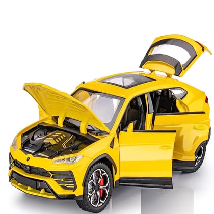 KTRS ENTERPRISE Lambo Urus Toy Cars Boys Big Off-Road SUV Model Car 1:24 Diecast Metal Car Toys with Light and Sound Pull Back Toy Vehicles for 3+ Year Old Kids