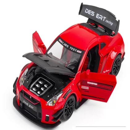 1:24 For Nissan GTR R35 Sports Car Alloy Model Car Kids Toy Car Diecasts & Toy Vehicles Toy Cars Strong Pull-back Sound