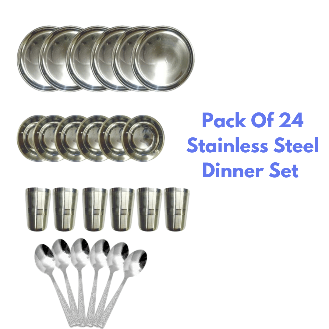 No Cracks High Quality Steel Dinner Set 55pcs | Neelam Steel Dinner Set  LucknowLocals Special - YouTube