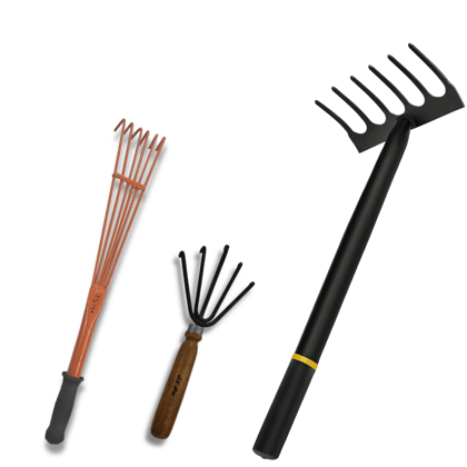 SHINI LIFESTYLE GARDENING TOOL, Set of Hand cultivator Garden Rake With Handel, gardening tool, panji