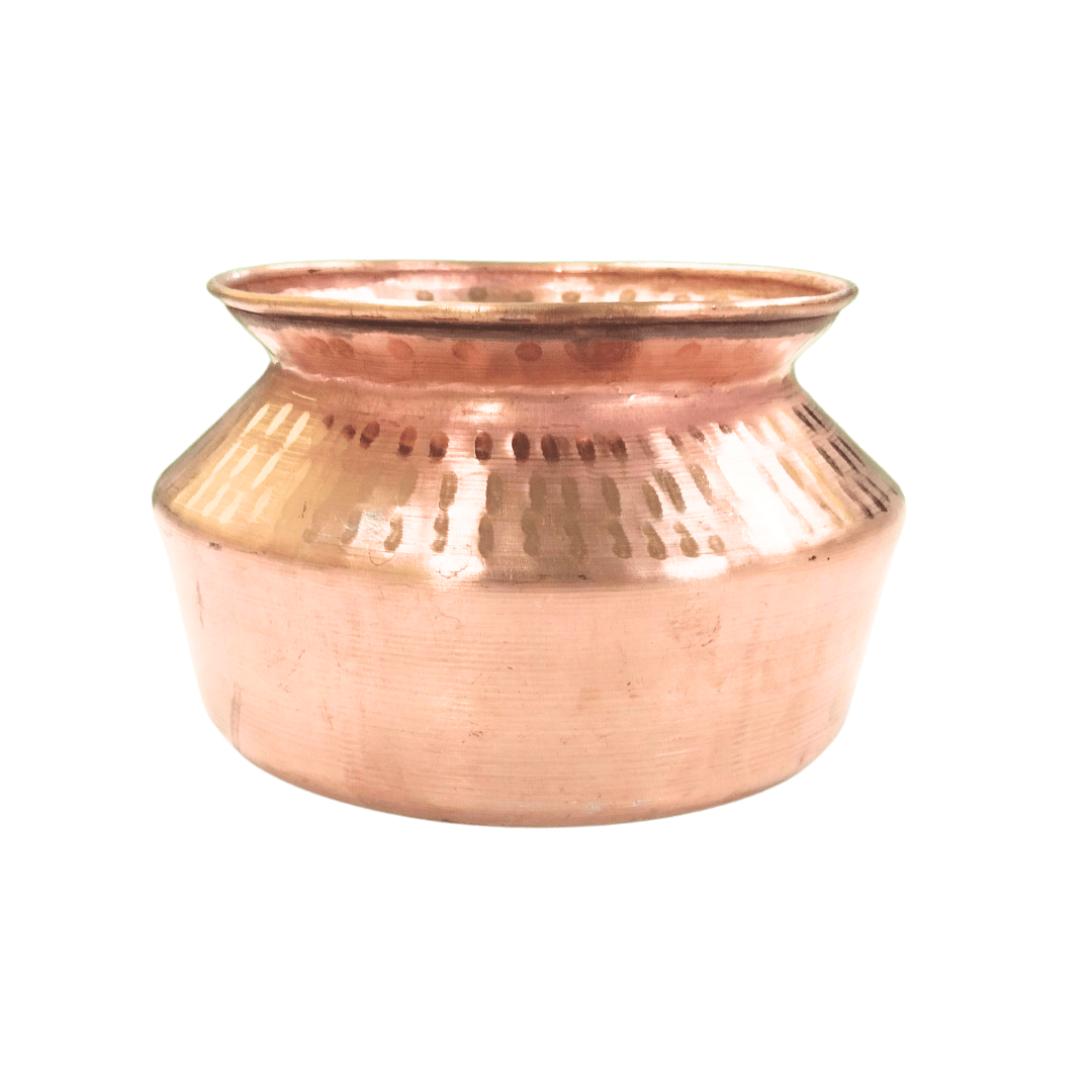 SHINI LIFESTYLE Copper Handi, Cookware Handi Water Pot, Patila (1.2L)