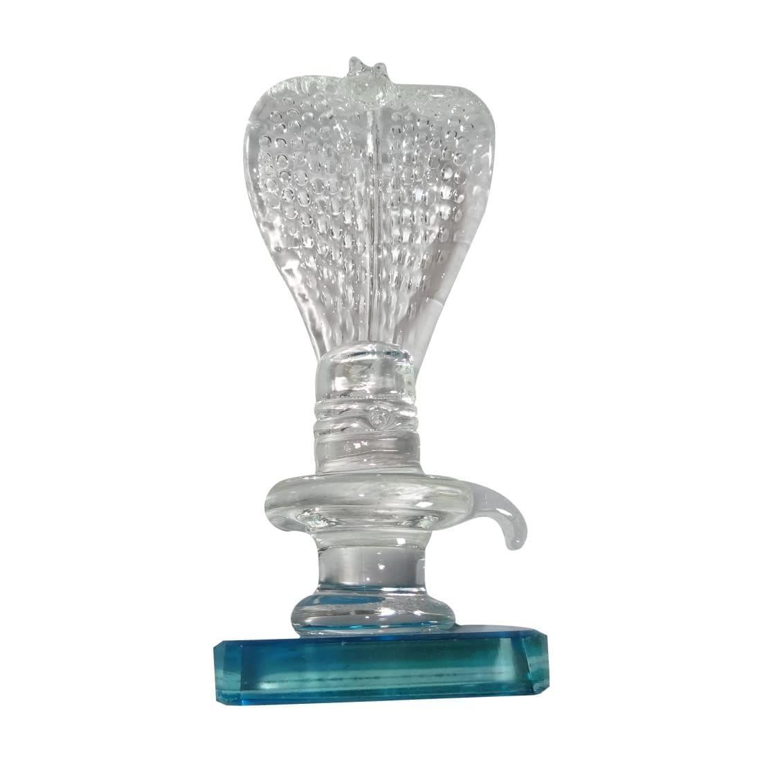 THE ALLCHEMY Shiv Shehnag Blue-White Glass, Gifting Shiv Shehnag Statue