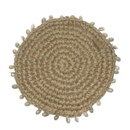 Theallchemy Jute Hand Braided Rustic Vintage Tea Coaster for Dining Table, Bedside Table, Tea Coaster, Decoration mat