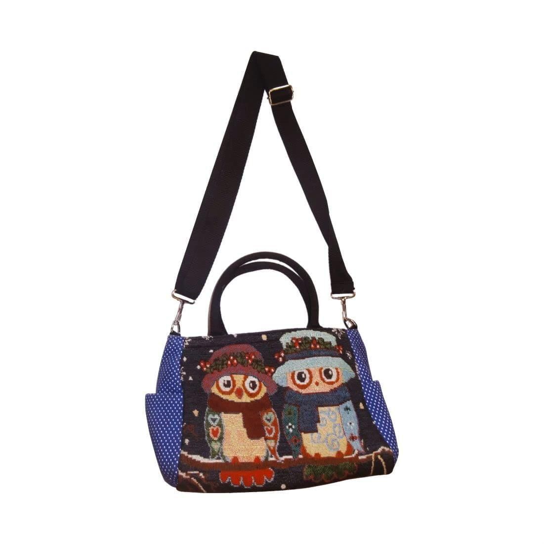 THE ALLCHEMY Designer hand bag, Purse,Tote Bag (Birds Pair)