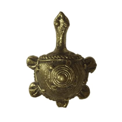 Theallchemy Dhokra Art Metal Tortoise Spiritua Showpiece Home Decor Items Tribal Art & Crafts