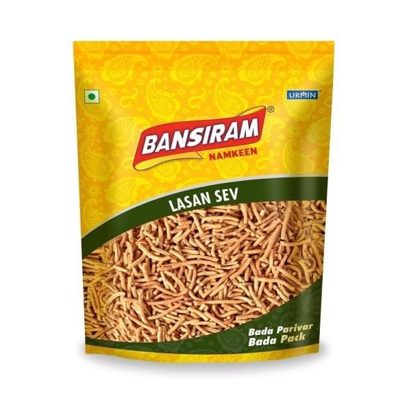 BANSIRAM LAHSUN SEV STANDEE PACK 400GM (NAMKEEN)