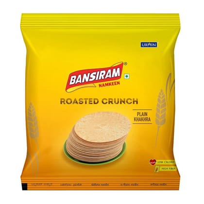 Bansiram Roasted Crunch Plain Khakhra Set of 2 - Each 180 g