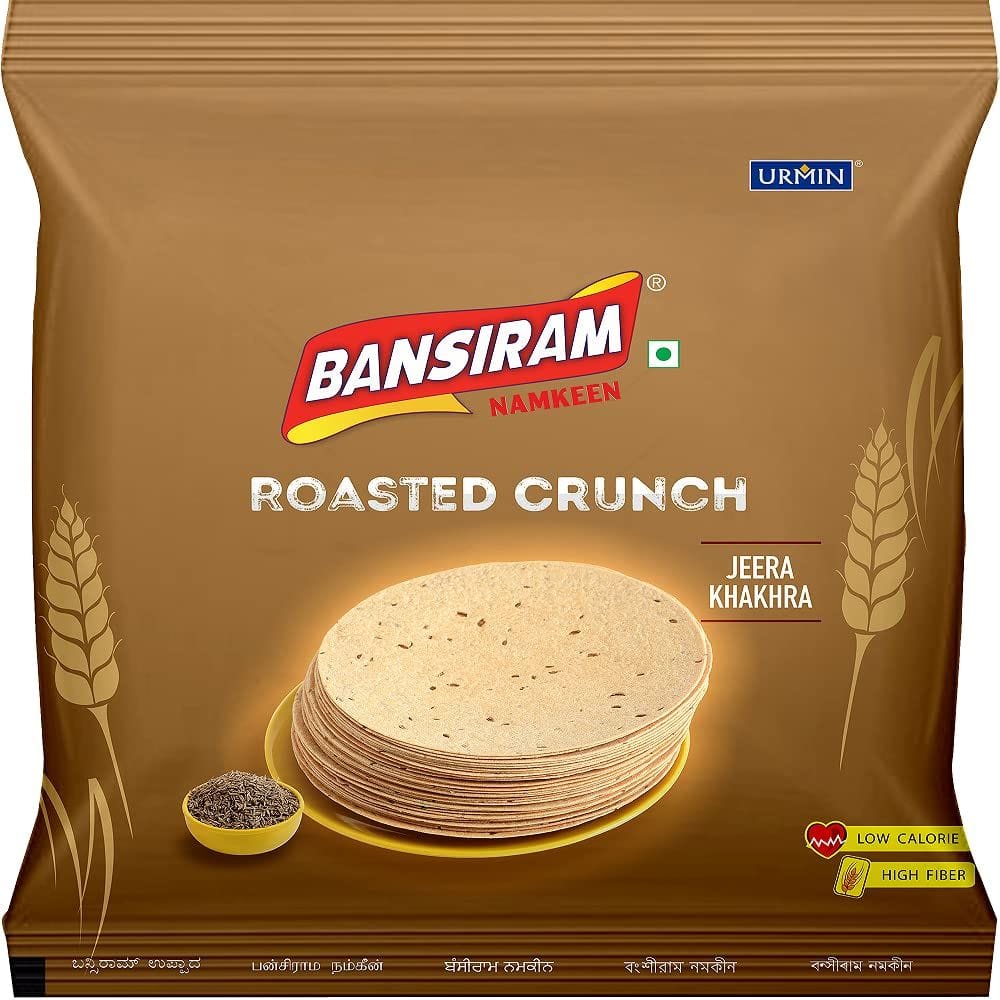 Bansiram Roasted Crunch Jeera Khakhra Set of 2 - Each 180 g