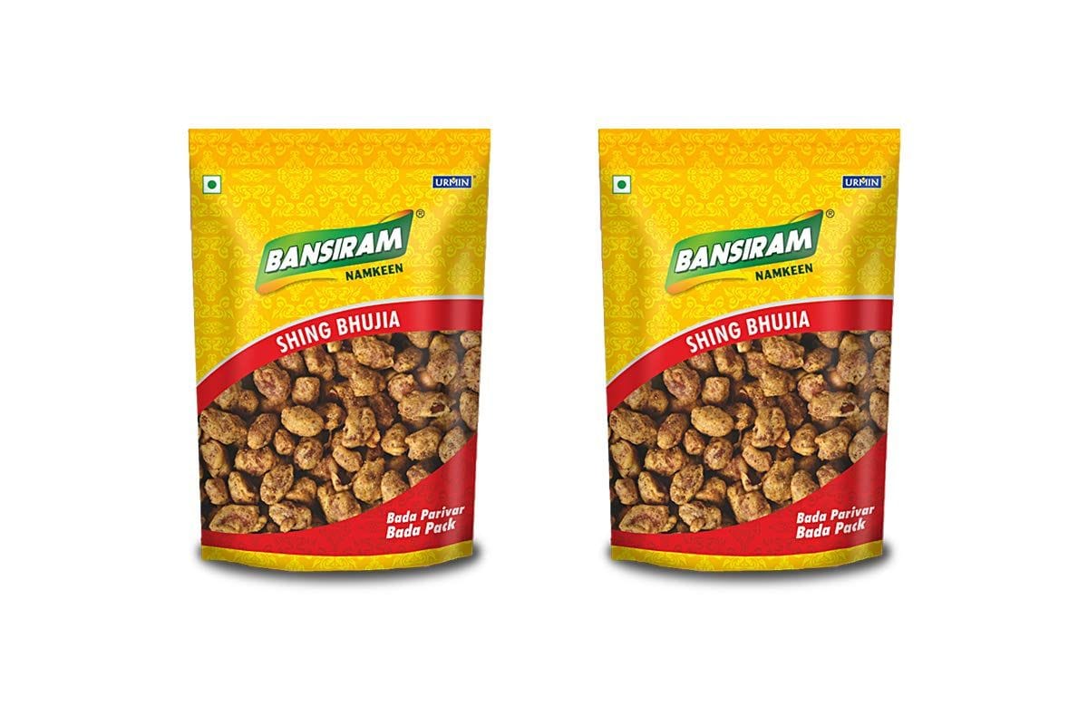 BANSI RAM Namkeen Shing Bhujia (Pack of 2 X 400 g)