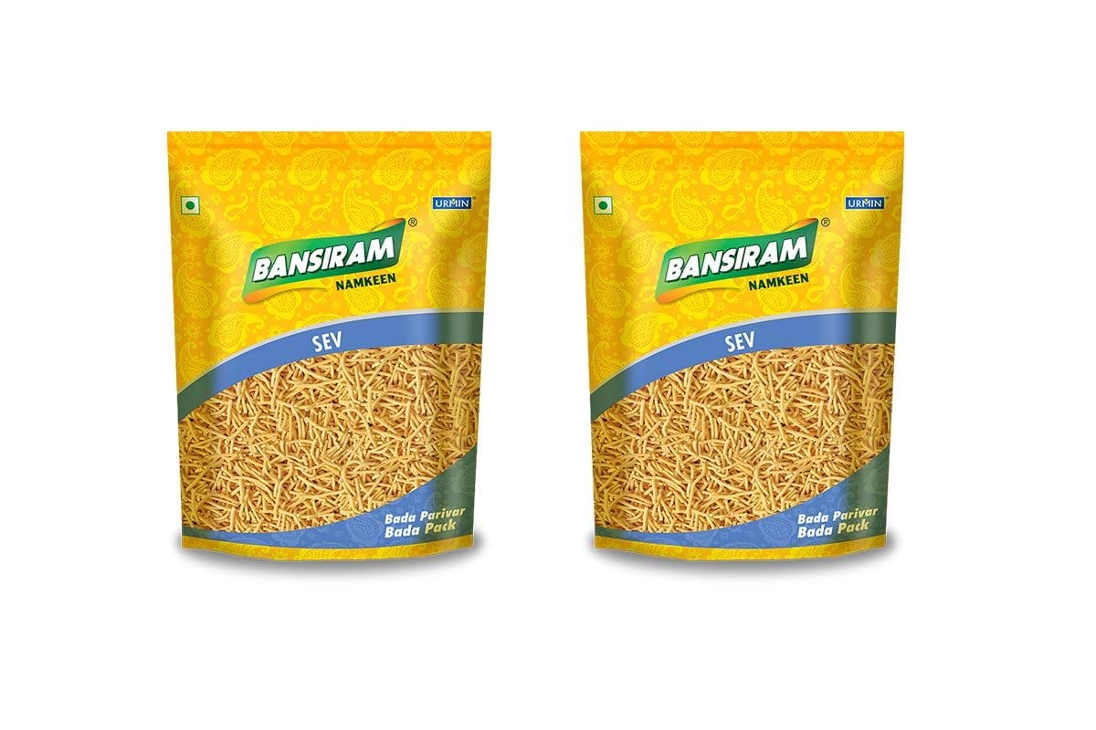 Bansiram Namkeen Sev ( Pack of 2 X 400g) - 800gm.