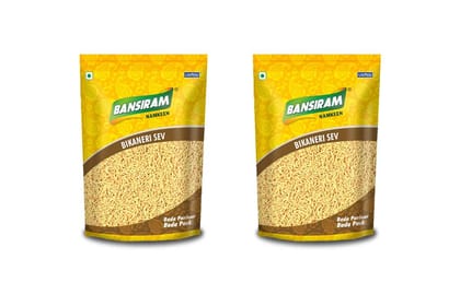 BANSI RAM Namkeen Bikaneri Sev (Pack of 2 X 400 g)