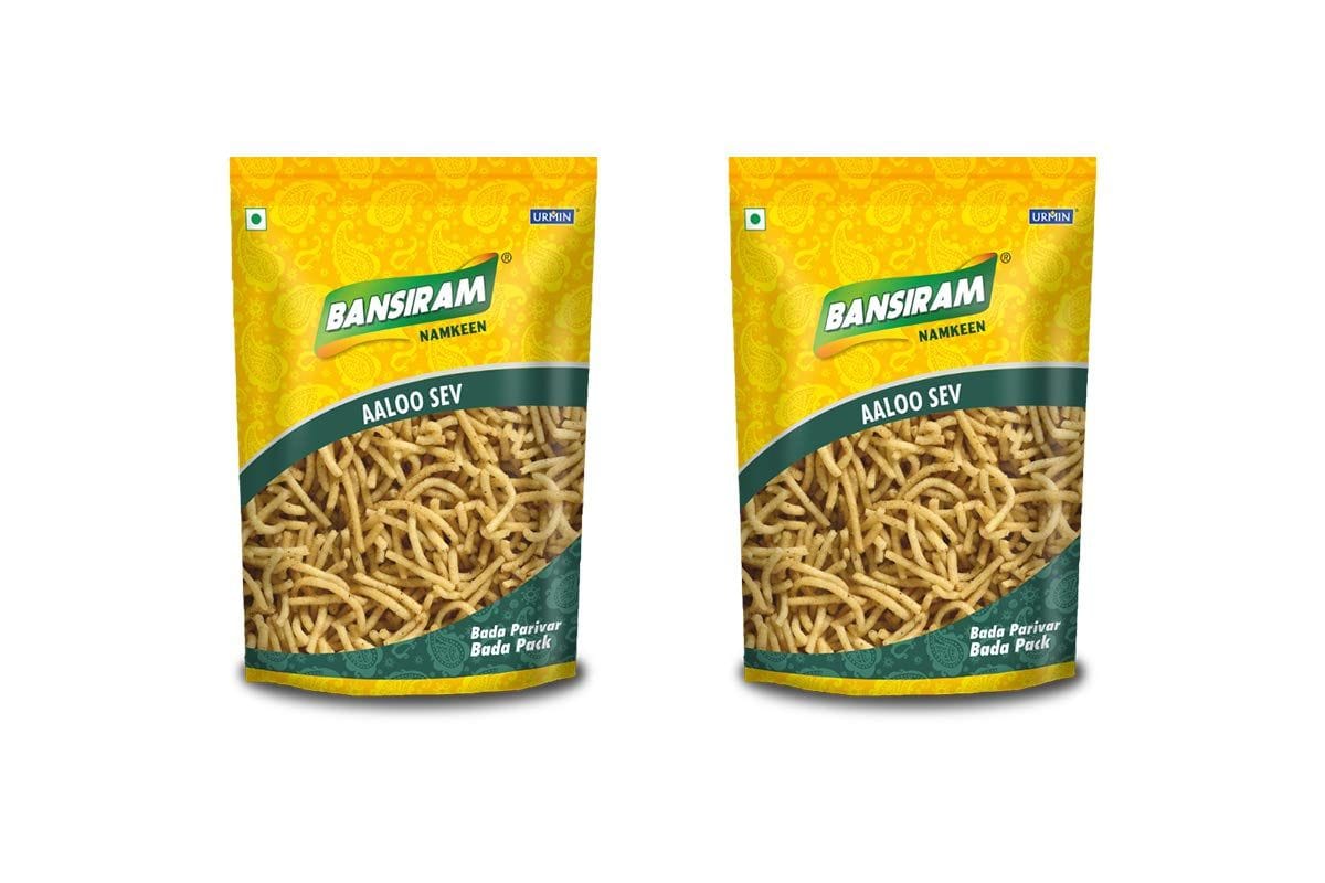 Bansiram Namkeen Aaloo Sev ( Pack of 2 X 375 g) - 750 g.