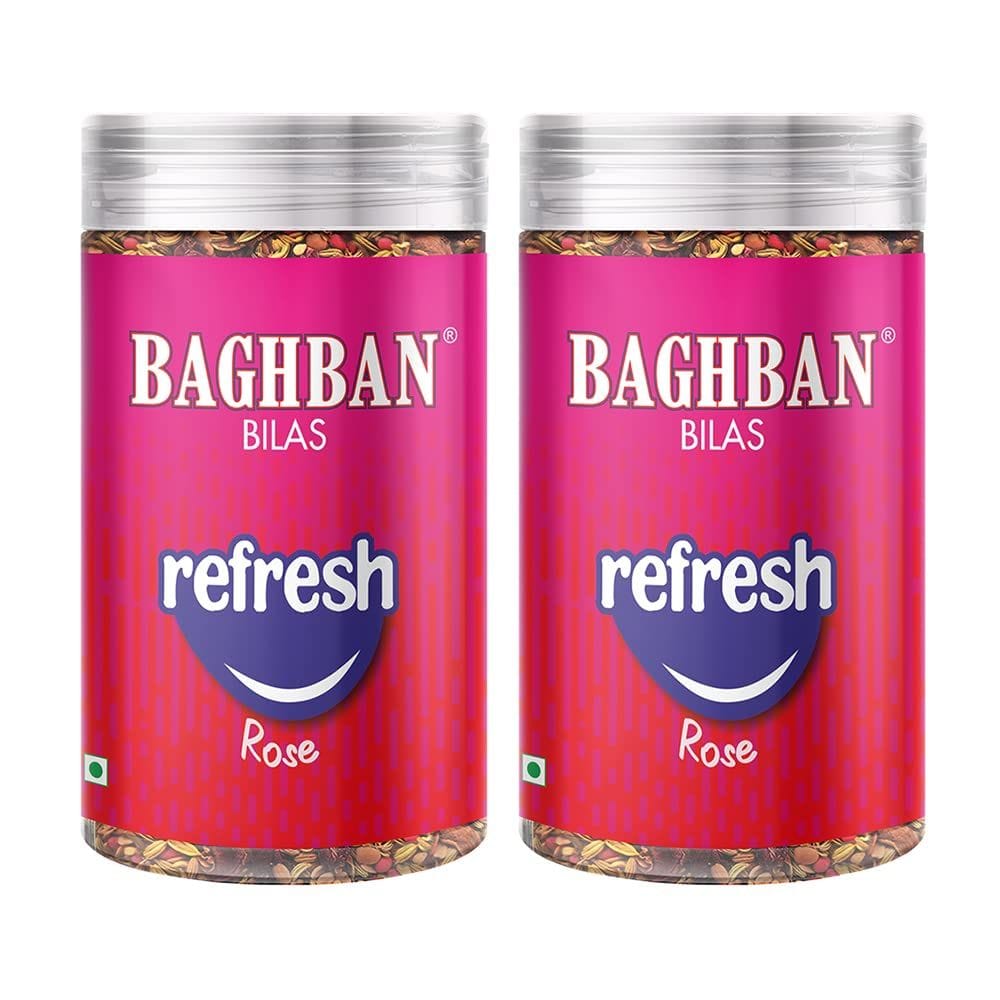 BAGHBAN BILAS Refresh Rose (2 x 100 GM) MUKHWAS