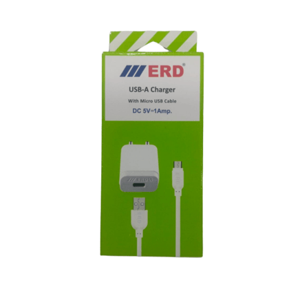 ERD USB-A-CHARGER with Micro Data Cable DC 5V=1Amp.