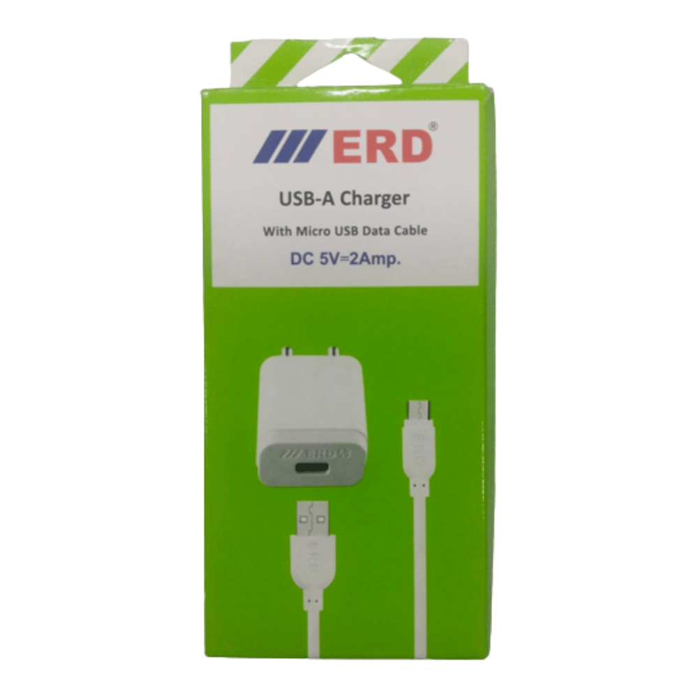 ERD USB-A-CHARGER with Micro Data Cable DC 5V=2Amp.