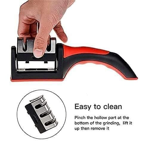 Manual Knife Sharpener 3 Stage Sharpening Tool for Ceramic Knife and Steel  Knives (Black) – Store 4 Hope