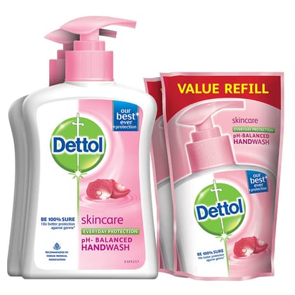 Dettol Liquid Handwash (Skincare), 200 ml with Free Liquid Handwash, 175 ml (Skincare), Pack of 2