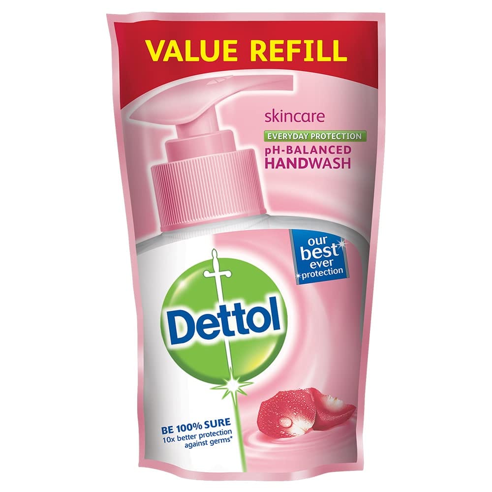 Dettol Liquid Handwash Refill - Skincare Moisturizing Hand Wash- 175ml | Antibacterial Formula | 10x Better Germ Protection