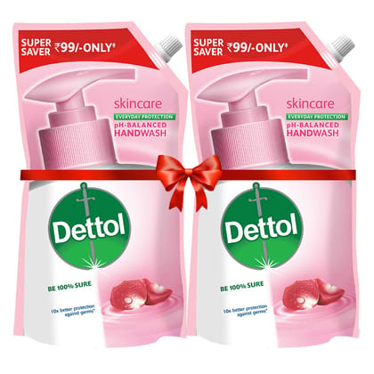 Dettol Liquid Handwash Refill � Skincare Hand Wash- 675ml (Pack fo 2) | pH Balanced | 10x Better Germ Protection