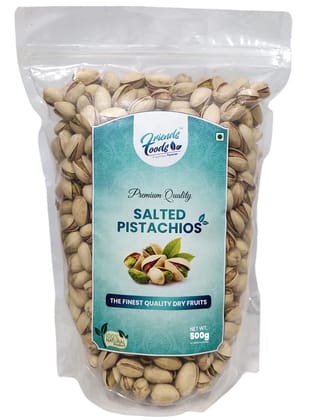 Friends Foods Premium California Roasted & Salted Pistachios 500 g | Pista Dry Fruit | Tasty & Healthy | High in Protein & Dietary Fiber | Gluten Free & Low Calorie Nuts