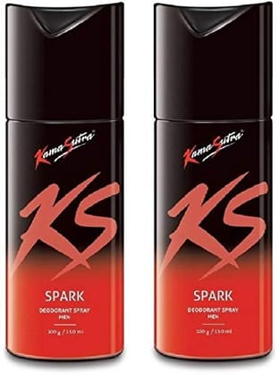 Kama Sutra Spark Deodorant Spray for Men, 150 ml (Pack of 2)