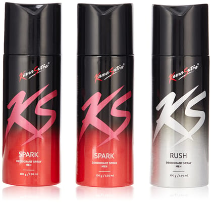 Kama Sutra Spark Deo for Men, 150ml (Buy 2 Get 1 Free)