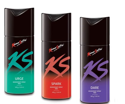 Kama Sutra Urge, Spark and Dare Deodorant for Unisex, 450 milliliters