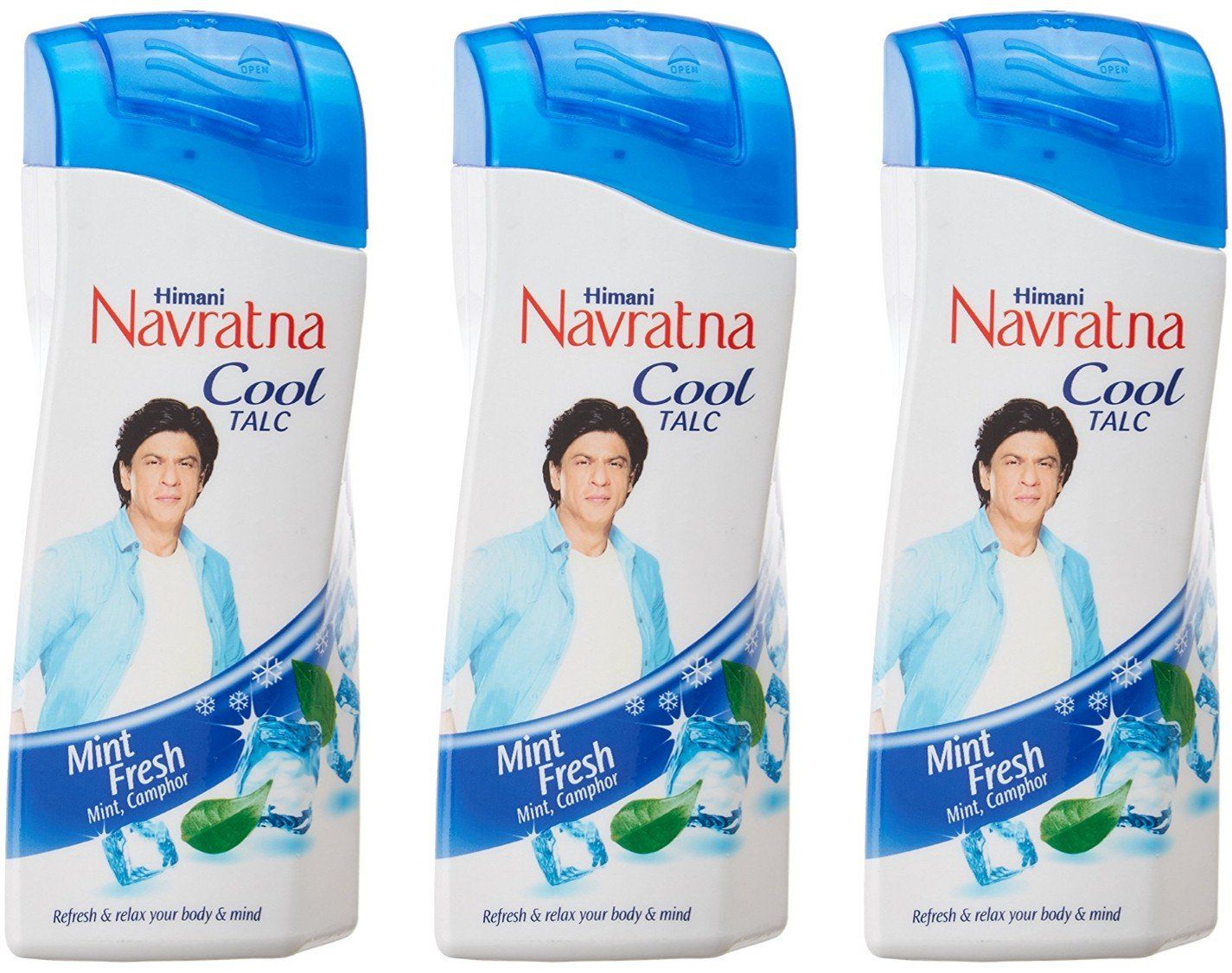 Navratna Mint Fresh Talc (100g) - Set of 3